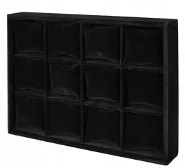 ekspozytor-tacka-na-zegarki-bransoletki-12-poduszek-czarna