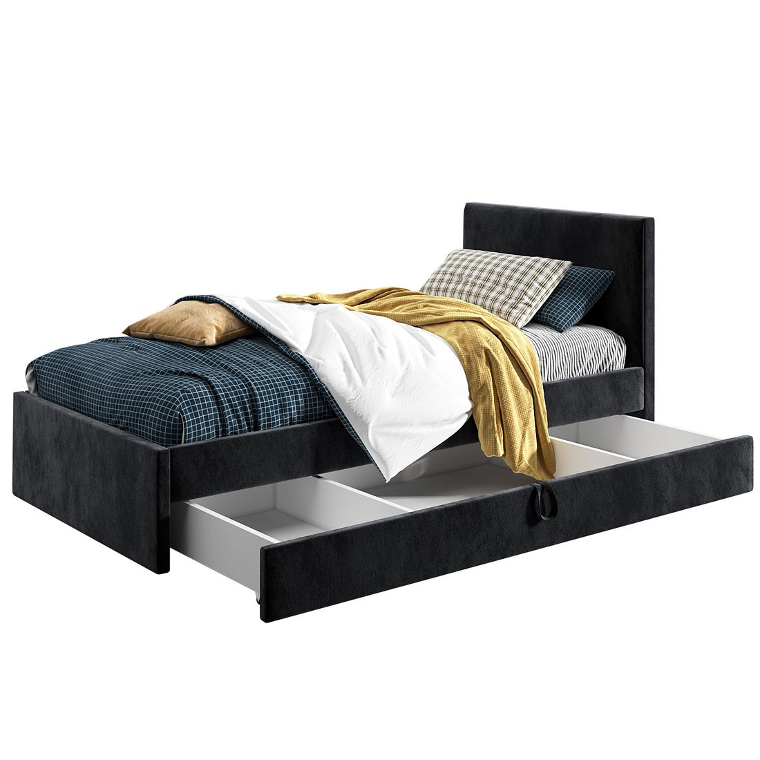 lozko-mlodziezowe-100x200-basic-toni-czarny-szuflada