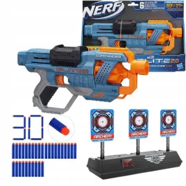 pistolet-nerf-elite-commander-elektroniczna-tarcza-dodatkowe-strzalki