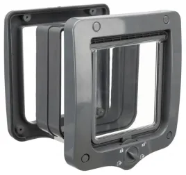 trixie-dwustronne-drzwiczki-kota-wahadlowe-szare