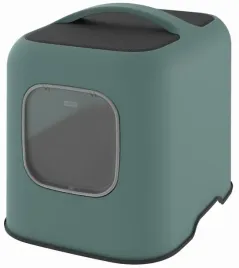 rotho-biala-kuweta-zamknieta-z-lopatka-zielona