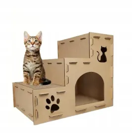 domek-dla-kota-z-kartonu-drapak-tekturowy-karton