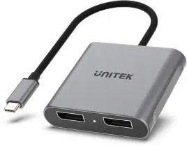 unitek-v1404a-adapter-usb-c-na-2x-port-dp-1-4-8k-60hz