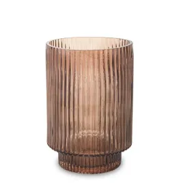 wazon-szklana-tuba-ozdobiona-brazowa-wys-18cm