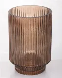 wazon-szklana-tuba-ozdobiona-brazowa-wys-18cm-stan-nowy