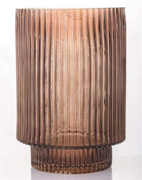 wazon-szklana-tuba-ozdobiona-brazowa-wys-18cm-stan-nowy