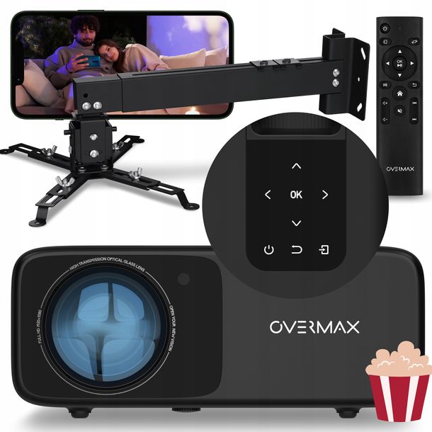 PROJEKTOR RZUTNIK FULL HD TV ZOOM ANDROID WiFi BLUETOOTH HDMI 16:9 1080p