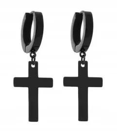 kolczyki-czarne-krzyzyki-stal-chirurgiczna