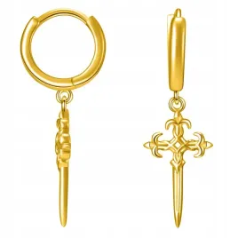 kolczyki-zlote-meskie-wiszace-kolczyki-srebro-kolczyki-krzyze-gotyckie