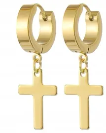 kolczyki-meskie-zlote-krzyzyki-stal-chirurgiczna