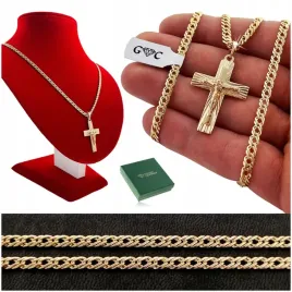 zloty-lancuszek-meski-rombo-z-krzyzykiem-ze-stali-chirurgicznej-55cm-grawer