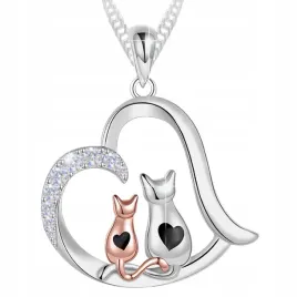 srebrny-naszyjnik-serce-z-kotami-dwa-koty-serca-serduszko-kot-srebro-925