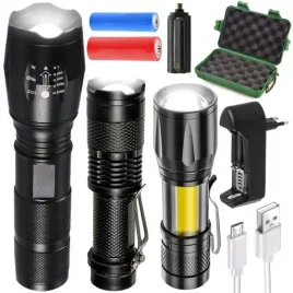 zestaw-latarek-3x-taktycznych-cob-etui-ladowarka