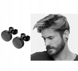 kolczyki-meskie-czarne-kolka-8mm-stal-chirurgiczna