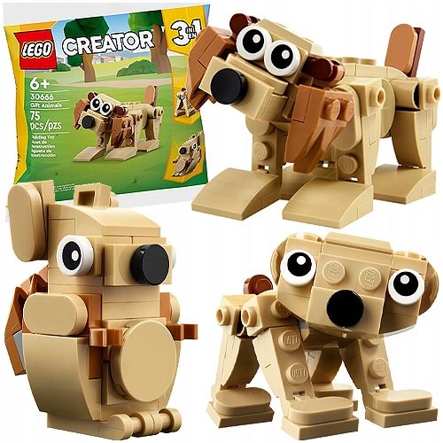 LEGO CREATOR 3w1 ZWIERZĘTA PIESEK WIEWIÓRKA NIEDŹWIADEK SASZETKA