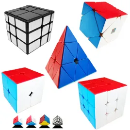 kostka-rubika-2x2-3x3-piramida-skewb-mirror-srebrna-wyregulowane