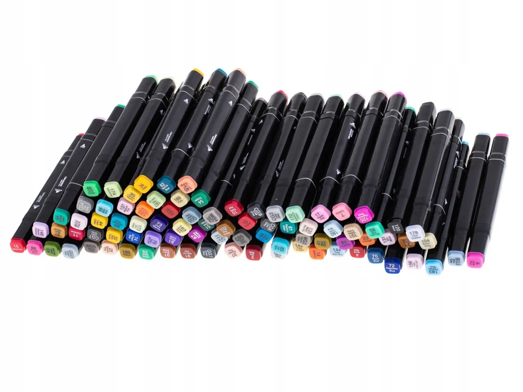 ⚠️裁断済み　13点セット MARKERY ALKOHOLOWE ZESTAW 262 SZTUK FLAMASTRY PRO + ETUI ART