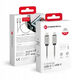 forcell-f-energy-metal-c237-kabel-typ-c-do-typ-c-pd-qc4-0-3a-60w-1-m-srebrn