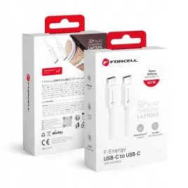 forcell-f-energy-c338-kabel-typ-c-do-typ-c-pd-qc4-0-3a-60w-2-m-bialy