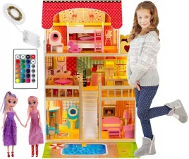 duzy-drewniany-domek-dla-lalek-meble-led-basen