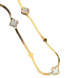 naszyjnik-ze-stali-chirurgicznej-zloty-koniczynka-316l