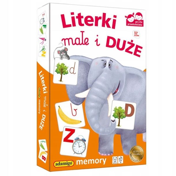 ﻿Układanka Gra Edukacyjna Literki Małe i Duże do Nauki Liter 3+-Zdjęcie-0