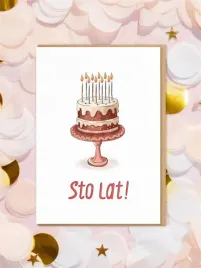 karnet-urodziny-tort-sto-lat