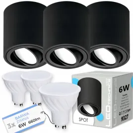 3x-spot-oprawa-natynkowa-halogenowa-tuba-ruchoma-gu10-6w-zimna-zarowka-led