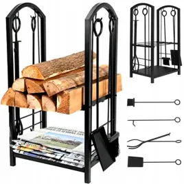 stojak-na-drewno-z-przyborami-do-kominka-5el-metalowy-regal-na-drzewo