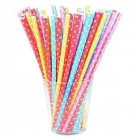 slomki-papierowe-czerwone-w-biale-kropki-12szt