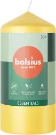 swieca-pienkowa-walec-bolsius-essentials-33h-12cm-sloneczny-zolty