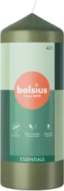 swieca-pienkowa-walec-bolsius-essentials-42h-15cm-zielona-oliwka