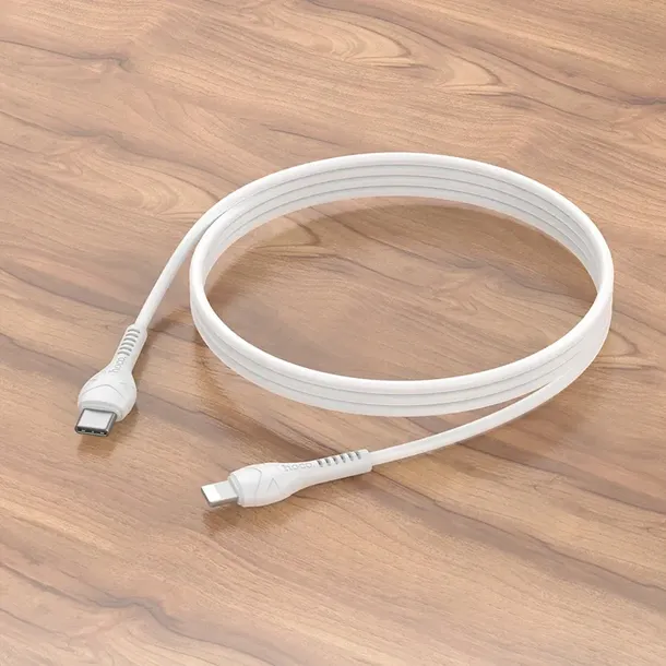 hoco-kabel-typ-c-do-lightning-pd-27w-x37-1-m-bialy-konstrukcja-plaski-przewod
