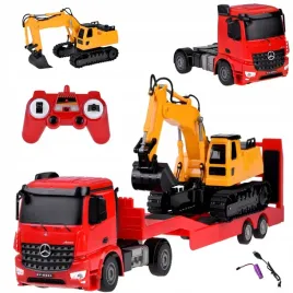 duza-ciezarowka-zdalnie-sterowana-laweta-tir-mercedes-koparka-zestaw-2w1