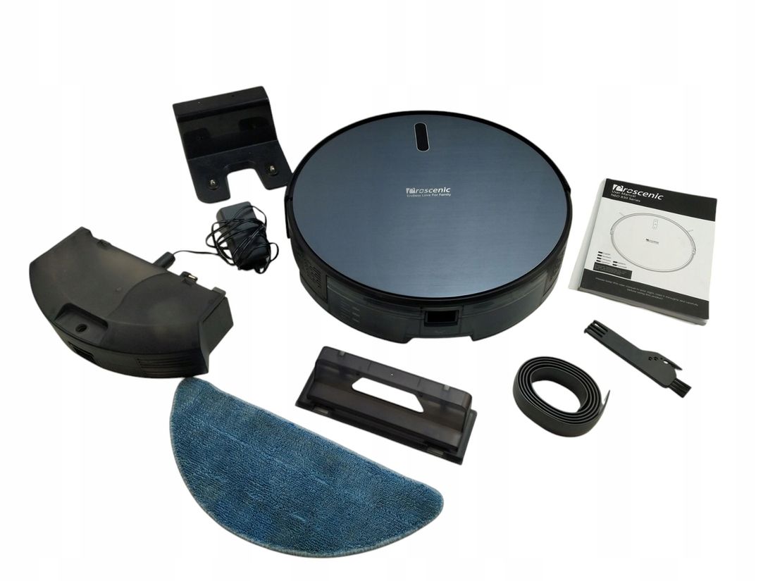 Aspirateur Robot Proscenic 830T - Connecté WiFi, Compatible Alexa, Réservoir D'eau 3L - Bleu