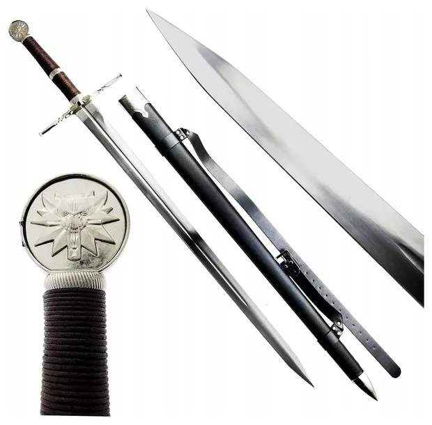Wielki Miecz Geralta Inspirowany Wiedźmin The Witcher z Pochwą 9320 OSTRY