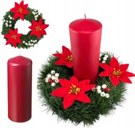 stroik-swiateczny-wianek-na-stol-dekoracja-swieca-choinka-jarzebina-gwiazda