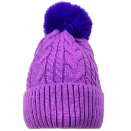 czapka-zimowa-dziecieca-mlodziezowa-cieplutka-pompon-fioletowa