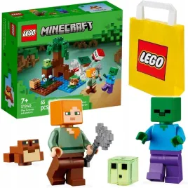 lego-minecraft-21240-klocki-mokradla-bagna-zombie-alex