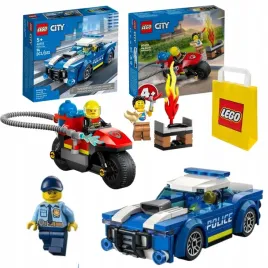 lego-city-60312-samochod-policja-radiowoz-lego-straz-pozarna-60410-motor