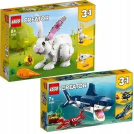 lego-creator-31133-bialy-krolik-31088-morskie-stworzenia-3w1
