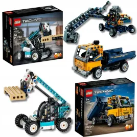 lego-technic-samochody-wywrotka-koparka-42147-ladowarka-teleskopowa-42133