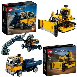 lego-technic-samochody-42147-wywrotka-koparka-42163-buldozer-technics
