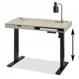 regulowane-biurko-podnoszone-otso-100-bezowe-na-czarnych-nogach