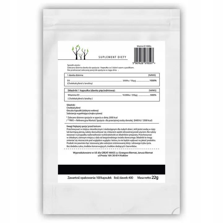 forest-witamina-d3-10000iu-100-kaps-mocna-zdrowie