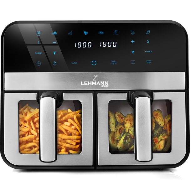 FRYTKOWNICA BEZTŁUSZCZOWA LEHMANN TASTE AIR FRYER (Wi-Fi) 9L 2400W PODWÓJNA