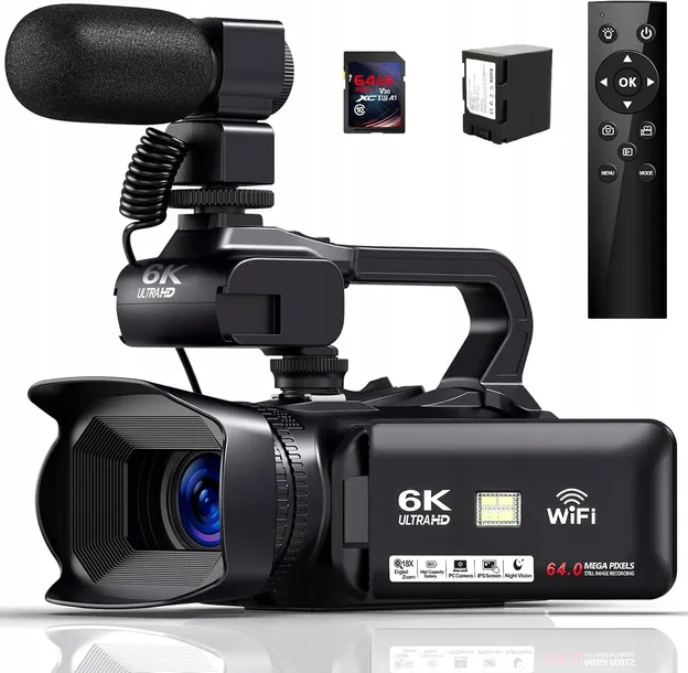 Kamera wideo Delmodes DV95 6K 64MP18X Zoom Vlogging Camera 4500