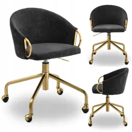 stylowy-fotel-biurowy-na-zlotej-podstawie-clara-czarna-tkanina