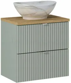 comad-line-reed-green-szafka-60-cm-podumywalkowa-wiszaca-z-umywalka-zielona