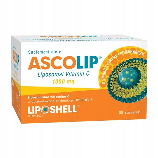 Фото - Вітаміни й мінерали ASCOLIP liposomalna witamina C 1000 mg o smaku cyt